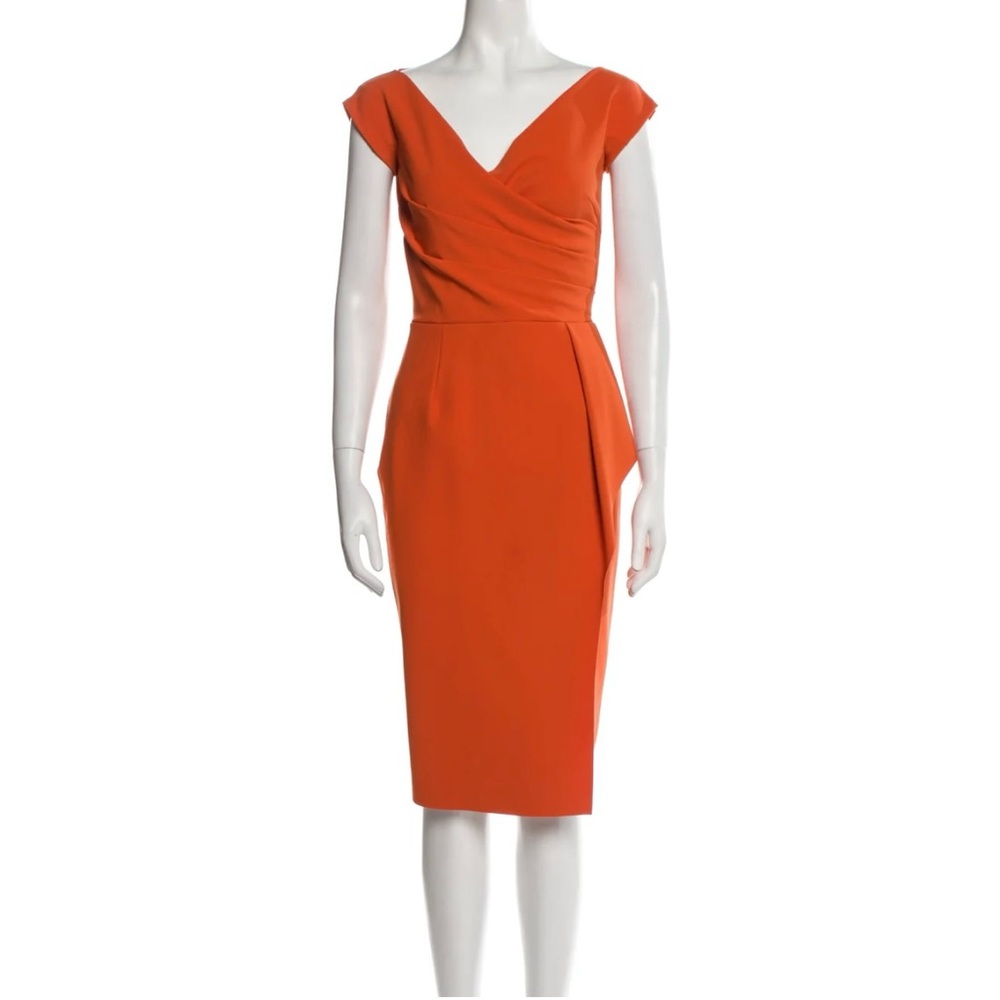 Chiara Boni La Petite Robe Orange Midi Dress